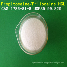 Clorhidrato de propitocaína de alta pureza de USP / Clorhidrato de prilocaína / HCl de Prilocaína CAS 1786-81-8 Local Anesthetic API